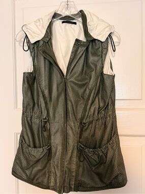 Elie Tahari Olive Green leather Vest